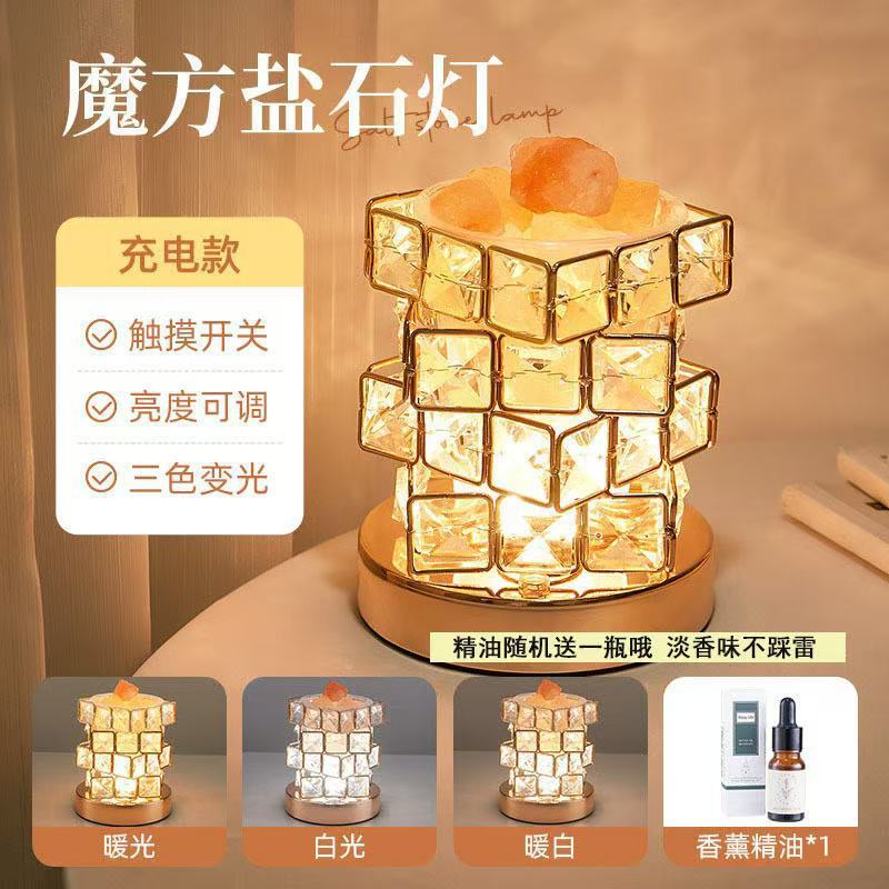 Rose-Shaped Rechargeable Night Light and Table Lamp for Best Friends and Sisters, High-End Crystal Aromatherapy Lamp for Valentine's Day, Bulk Purchase Rose-Shaped Rechargeable Night Light and Table Lamp for Best Friends and Sisters, High-End Crystal Aromatherapy Lamp for Valentine's Day, Bulk Purchase