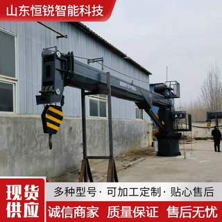 伸缩吊液压船吊固定式船用起重机渔船码头折臂吊机克令吊伸缩臂