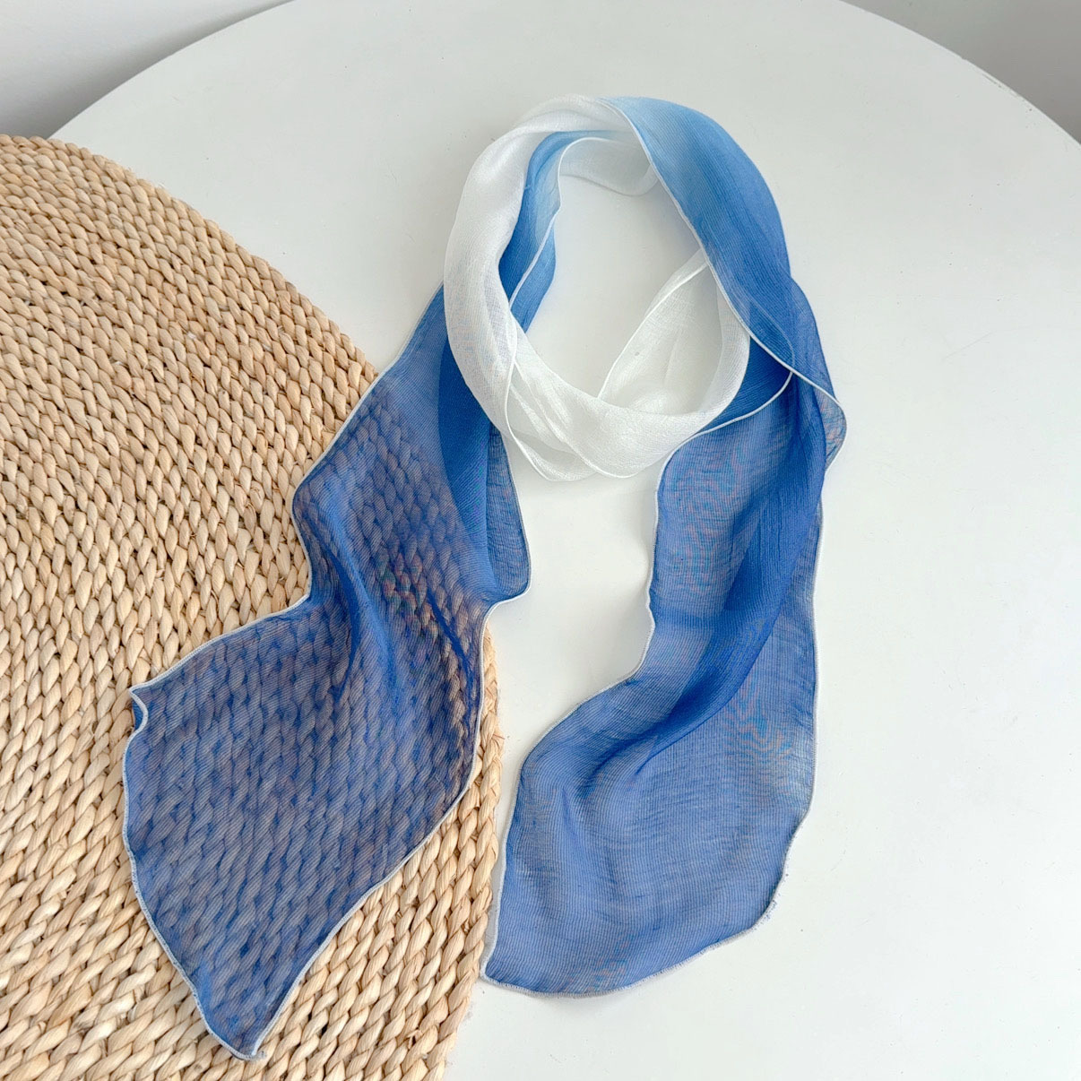 실크 코튼 그라데이션 슬림 15*190cm