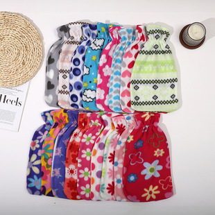 Cross-border multi-color extra-large elastic cloth cover suitable for rubber hot water bag flower elastic cloth cover flower portable belt wholesale
