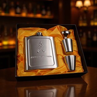 Hip Flask��yʽ7oz���P�С�Ɖظ߶˾Ɖ����b��Ʊ�©����ƿ�Y��