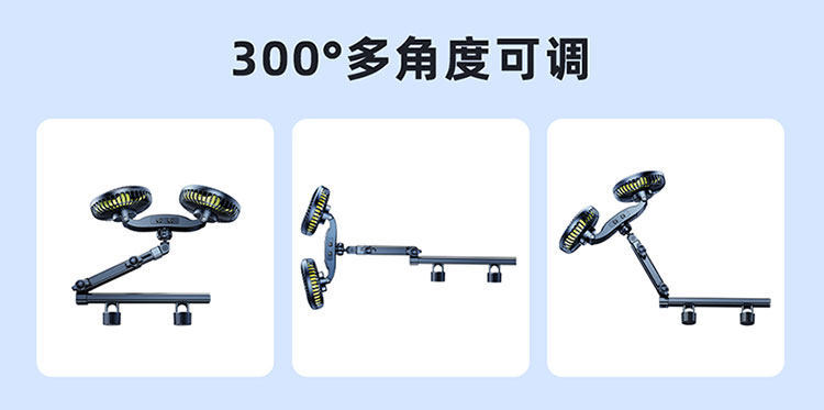 Summer Car Fan for Rear Seats, Retractable and Foldable Dual-Head Small Fan, Rechargeable Cooling Model, Silent Heat Dissipation and Cooling