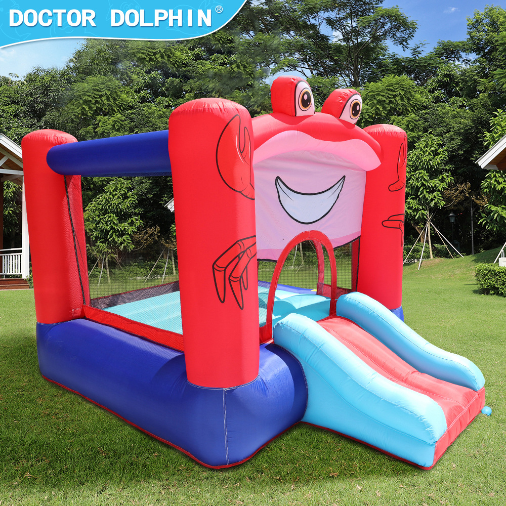 Doctor Dolphin | Castillo inflable para niños Diapositiva de trampolín para el hogar Castillo inflable para niños Trampolín Pequeño
