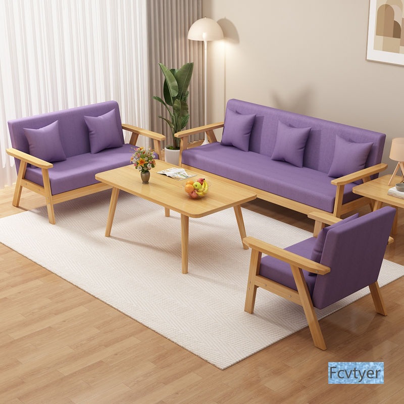 Kailaimei Economical Rental House Sofa Small Apartment Simple Double Fabric Sofa New Style Simple Modern 20