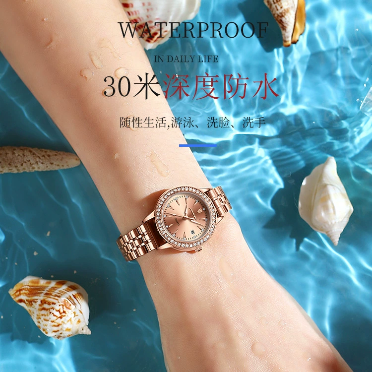 Ultra thin fashionable waterproof quartz watch, Switzerland