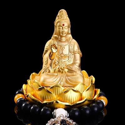thousand hands Guanyin car accessories: Perfplant seat - 101012cm-ping-an-guanyin-black-pearl