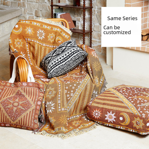 Cross-border exclusive Bohemian-style sofa throw rug, sofa cover with a sense of elegance, cotton bed cover, tablecloth for wholesale