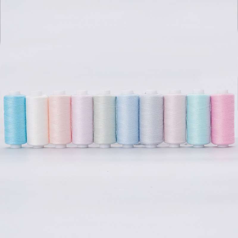 Manual DIY línea de costura combinación de nuevos productos domésticos 402 líneas de poliéster de color 400 yardas 10 conjuntos de costura de mano