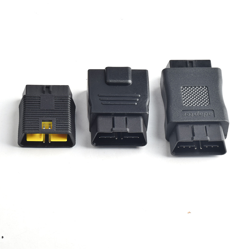汽车检测仪插头 行车电脑OBD2延长线 16P全通电转接头 12V 24V