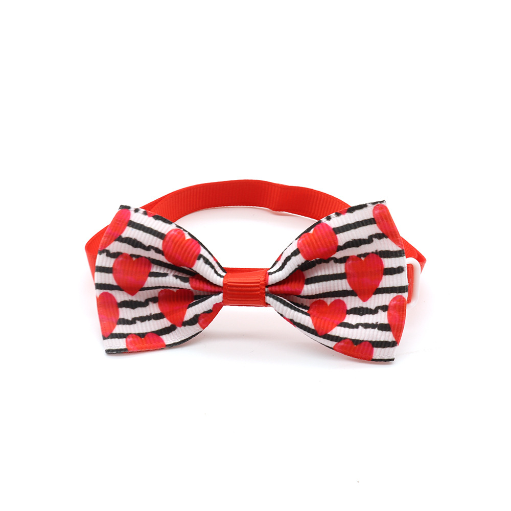 Valentine's Day Pet Cat Dog Heart Shape Bow Tie Pet Supplies Wholesale display picture 5