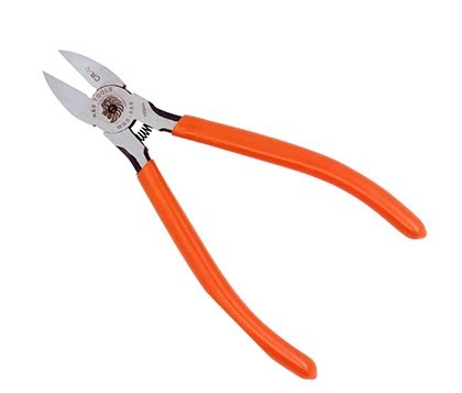 南狮橘红色水口钳剪钳斜口钳模型钢丝钳偏口老虎小钳子斜嘴工