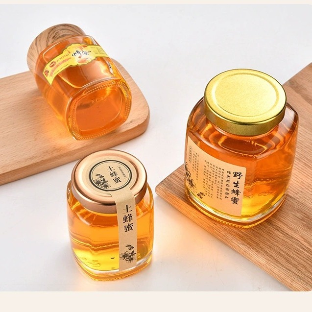 玻璃蜂蜜瓶高白料燕窝瓶 果酱瓶蓝梅酱包装瓶礼盒密封酒瓶罐装