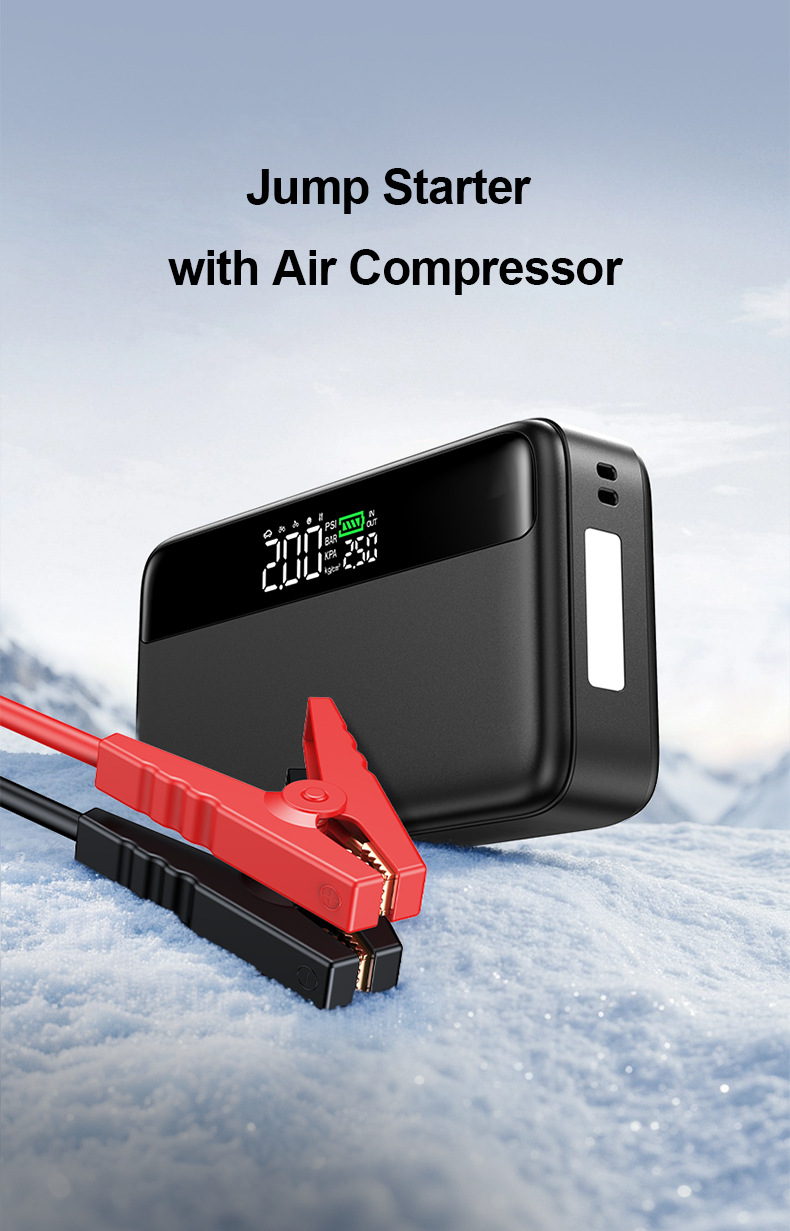 【N33】Cross-Border Car Emergency Starting Power Supply, Air Pump, Integrated Power Supply, Multi-Functional Portable Battery Ignition