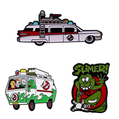 捉鬼敢死隊胸章徽章合金配飾別針服裝背包飾品外貿跨境滴油胸針