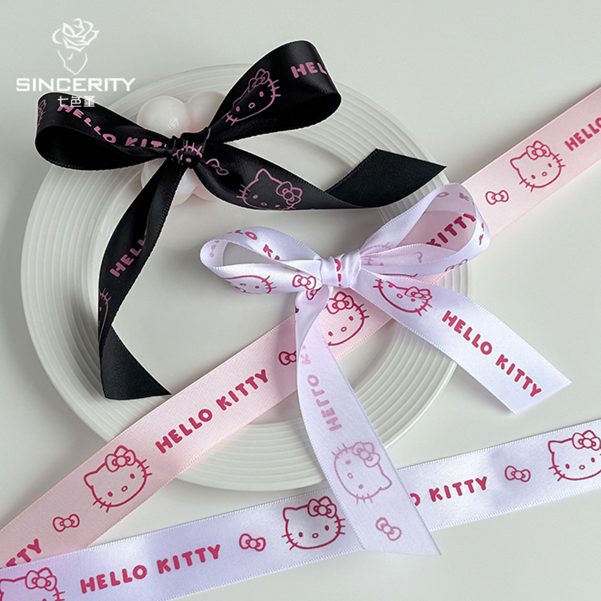 Siete colores cordier Kitty adorable cinta embalaje de flores regalo cinta regalo DIY embalaje de flores horneadas a mano