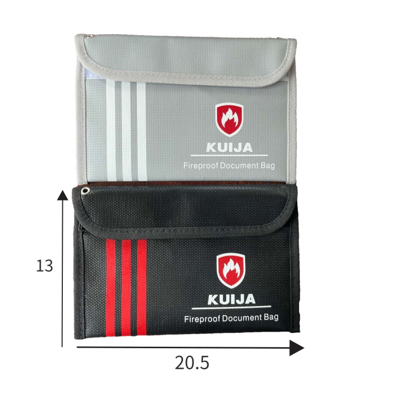 Bolsa de archivos a prueba de incendios de grado industrial-bolsa de archivos en efectivo resistente a la llama de grado impermeable bolsa de almacenamiento a alta temperatura transfronteriza