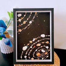 星空贝壳画小夜灯送女朋友七夕情侣礼物手工diy创意摆件海螺相框