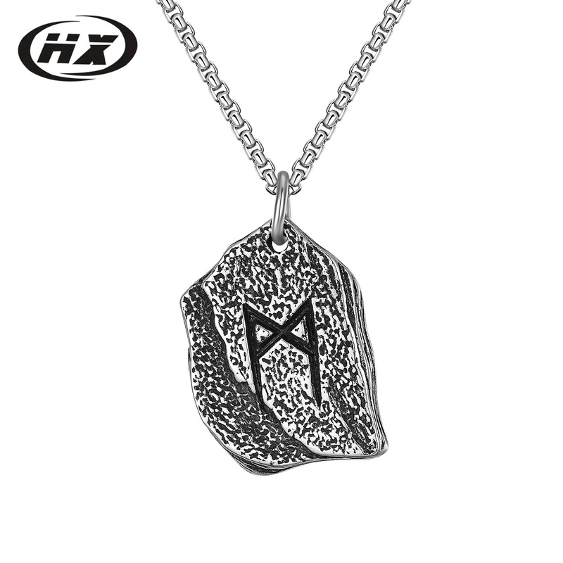 Cross-border hot Viking necklace Witcher wizard pendant medal new European and American titanium steel jewelry a generation of hair