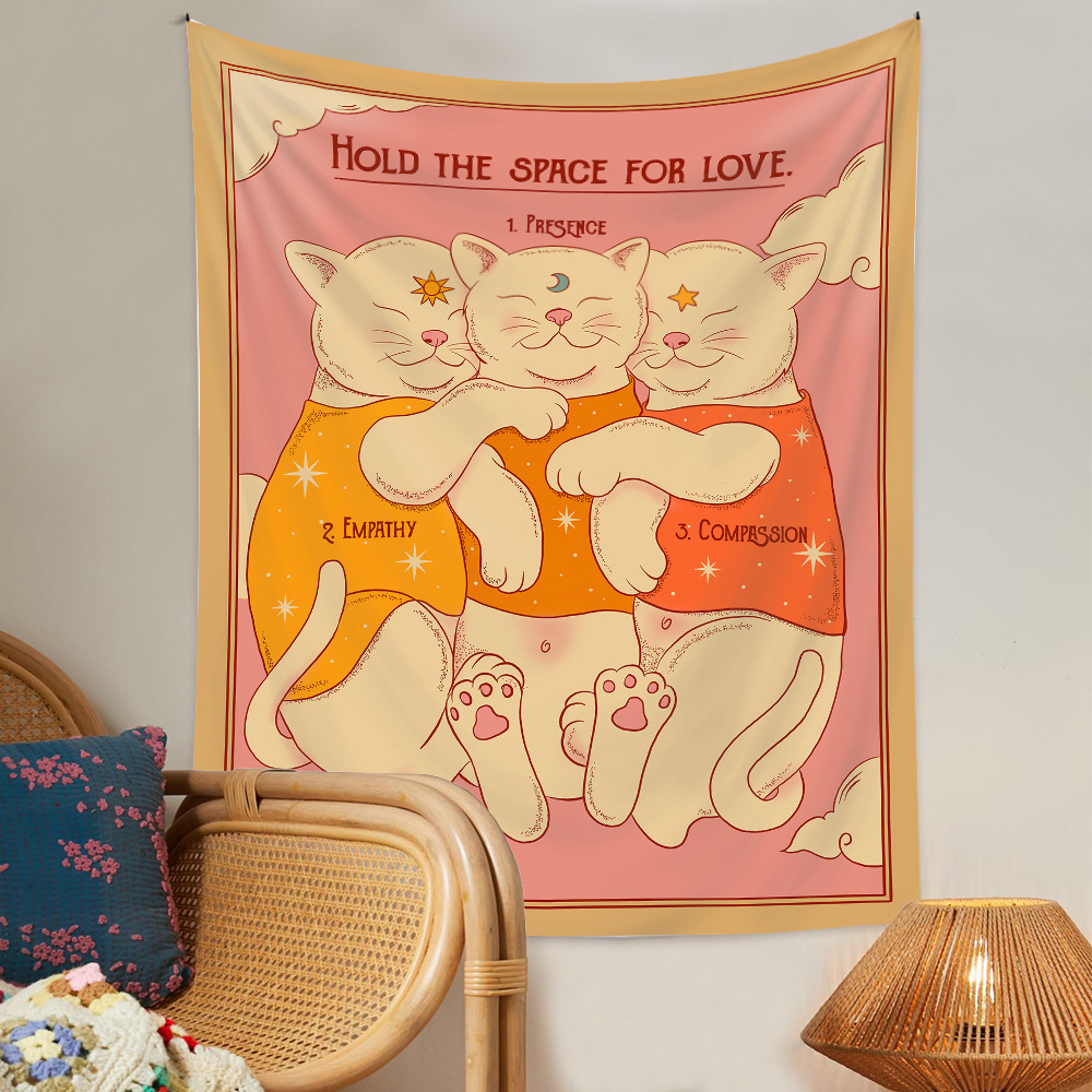 Retro Cartoon Polyester Fiber (polyester) Tapestry display picture 13