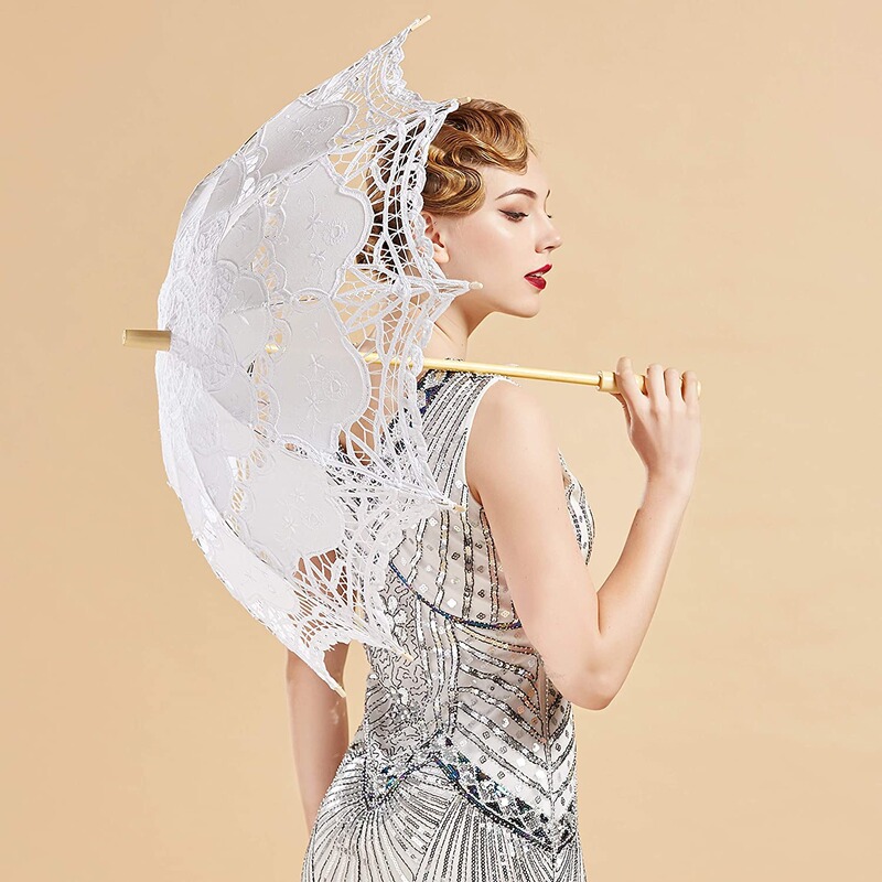 Wedding Bride Lace Umbrella White Princess Umbrella Wedding Lace Bridal Umbrella Wedding Dress Women Photo Wedding Photography Props