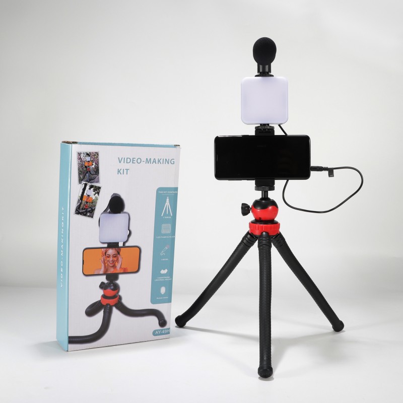 Luz de relleno portátil LED para exteriores, teléfono móvil, fotografía en vivo, luz ambiental RGB, luz suave, mini luz cuadrada, luz de bolsillo