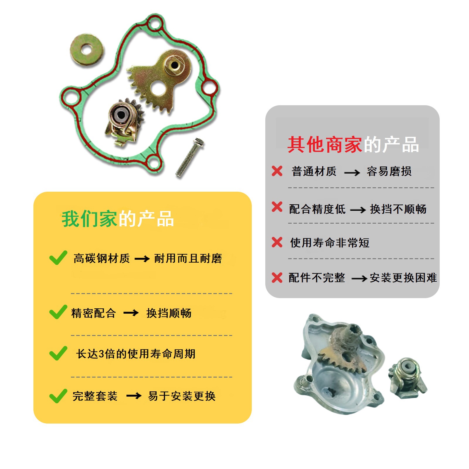 Cross-Border Applicable Huan Song Hs450-750 Yamaha Fym660700Atv/Utv Shift Paddle (Flat Square)