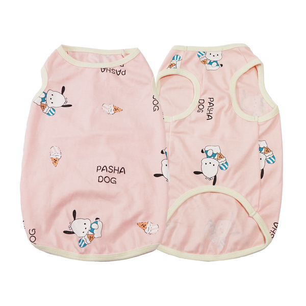 Pure cotton pet vest panda print breathable large dog clothing…