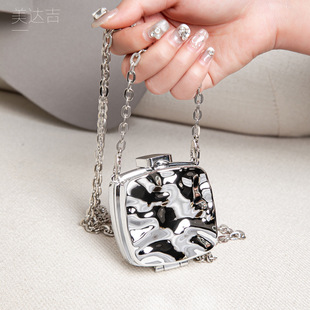 Popular acrylic box bag 2024 summer new ladies mini lipstick air cushion storage bag chain slung women