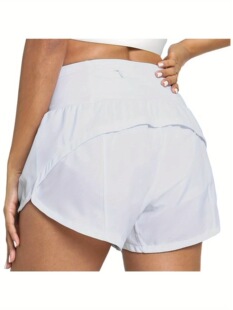 Z 60006 Zipper Pocket High Waist Yoga Shorts �����٤��ѝ