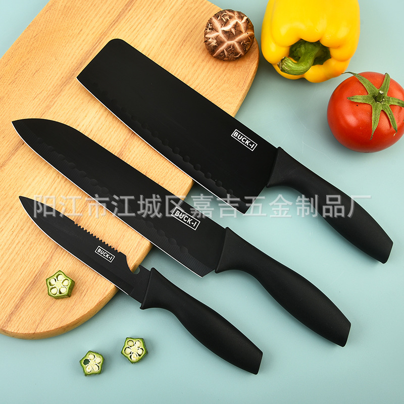 Juego de cuchillos Amazon Juego de cuchillos de cocina lacados antiadherentes Juego de 7 juegos de cuchillos de regalo transfronterizos Juego de cuchillos de comercio exterior