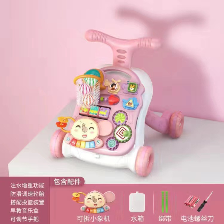 Nuevo bebé andador anti-flip o-pierna 1-3 años bebé caminar carro multifuncional inteligencia juguetes
