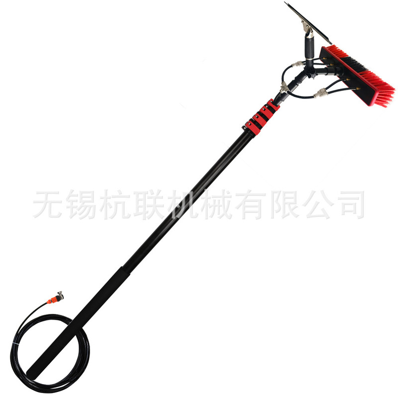 Manufacturer Wholesale Telescopic Rod with Scraper and Water Brush, Extended Water Spray Brush, Cross-Border Hot Sale Window Glass Photovoltaic Panel Cleaning
