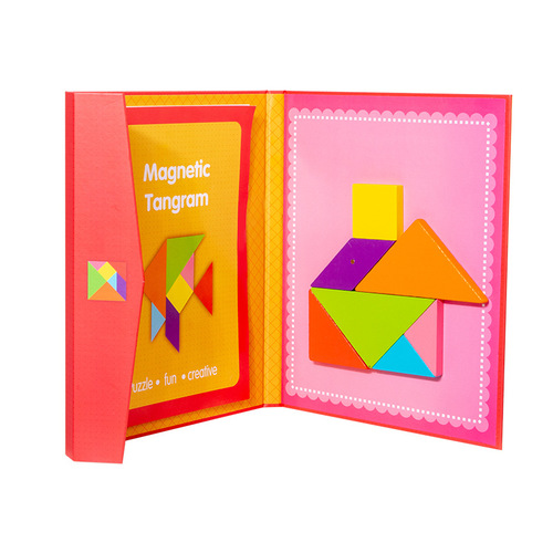 Magnetic Tangram Intellectual Puzzle First Grade Mathematics Teaching Aids for Primary School Students Special Children's Kindergarten Educational Toys