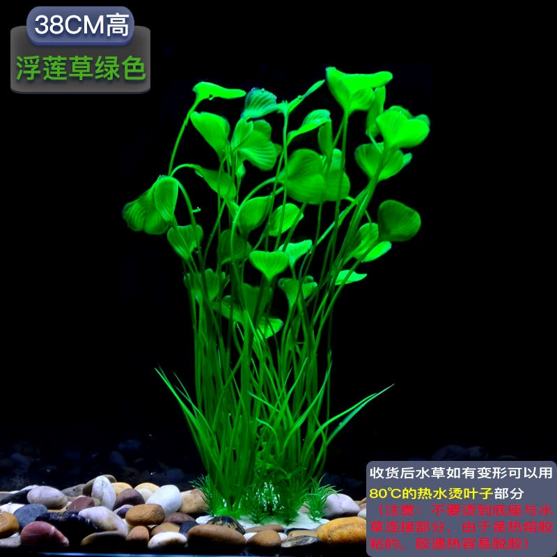 Aquarium, soft plastic green aquatic plants