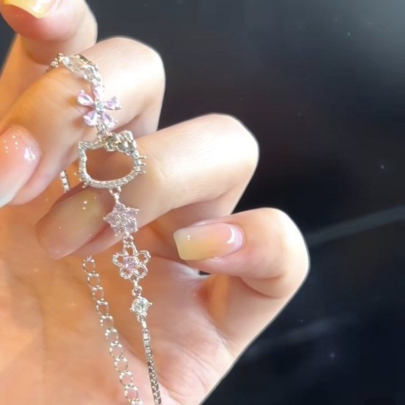 Hello kitty, cute bracelet, sophisticated chain