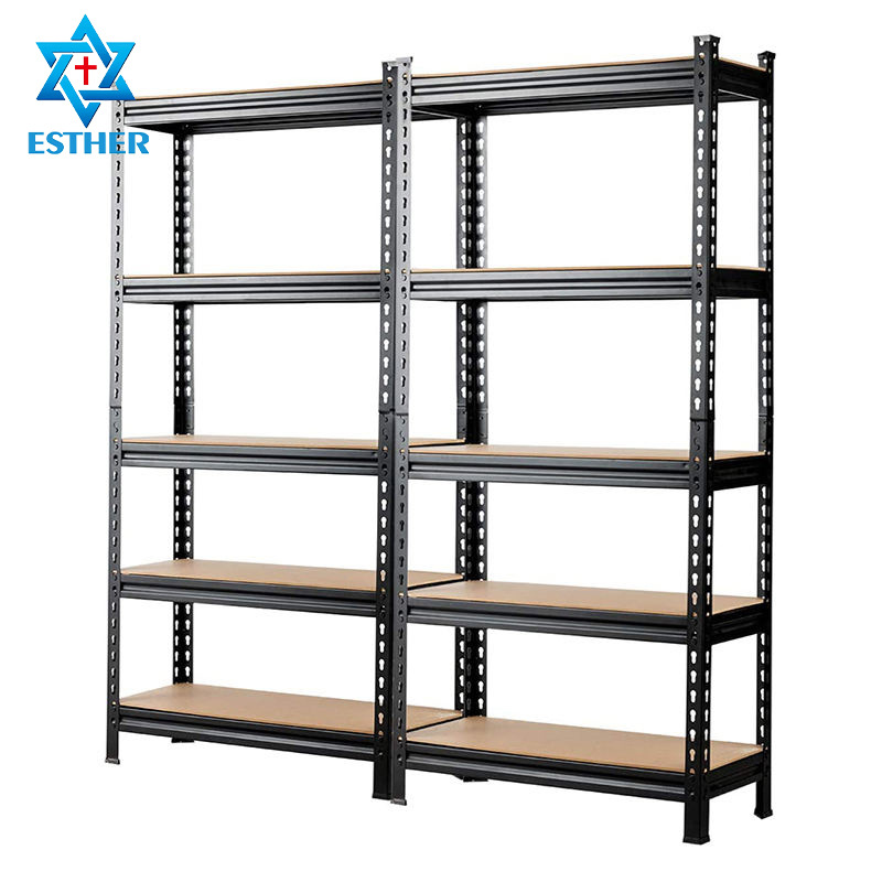 Large Load Capacity 5 Layers Shelf Warehouse Boltless Industrial Stackable Shelf Car Inventory Storage Metal Shelf