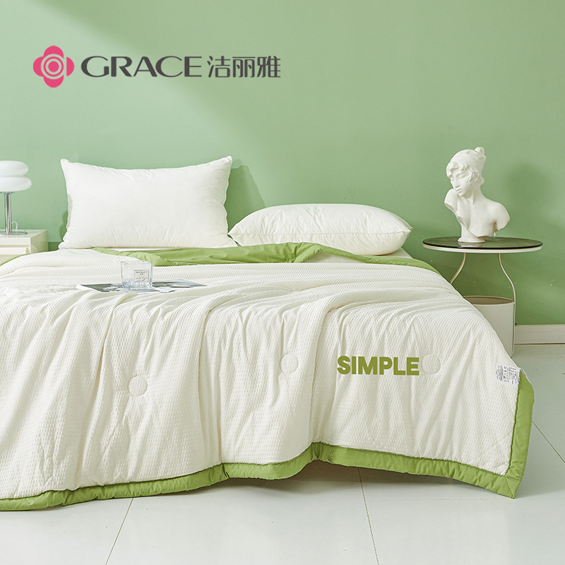 Jialiya Class a Bubble Cotton Double Layer Air Conditioning Quilt Summer Cooling Quilt Breathable Washable Thin Quilt Group Purchase Cooling