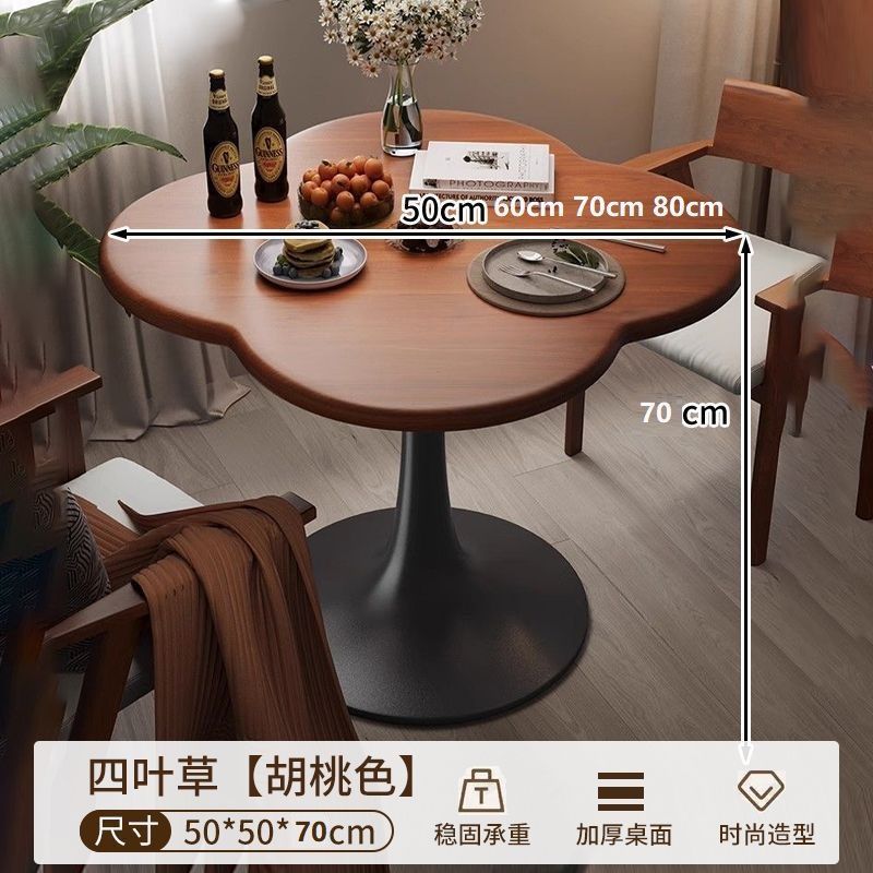 행운의 네잎 클로버丨월넛 컬러 데스크탑 [볼드 카본 스틸 블랙 프레임]