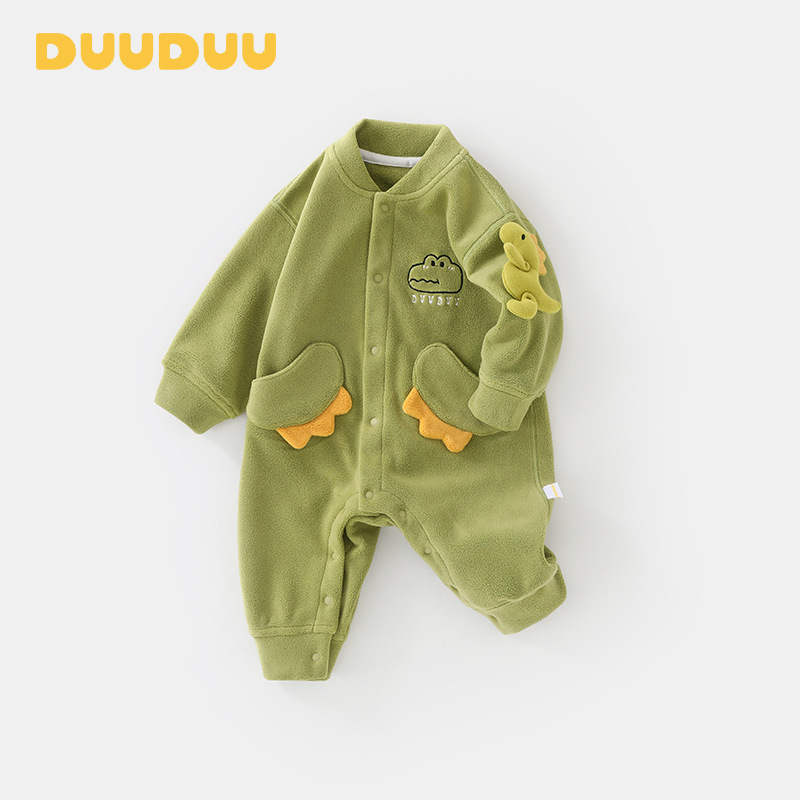 DUUDUU 공룡 가을과 겨울 따뜻한 점프 수트 겉옷 HAGI 등반 옷 새해 가을 겨울 옷