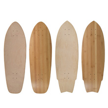 滑板板面陆地冲浪鱼板32in双翘长板速降刷街滑板枫木竹子板面
