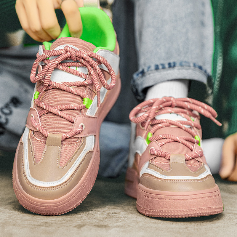 Baskets skate cuir low top tendances décontractées pour couples_voghion.com