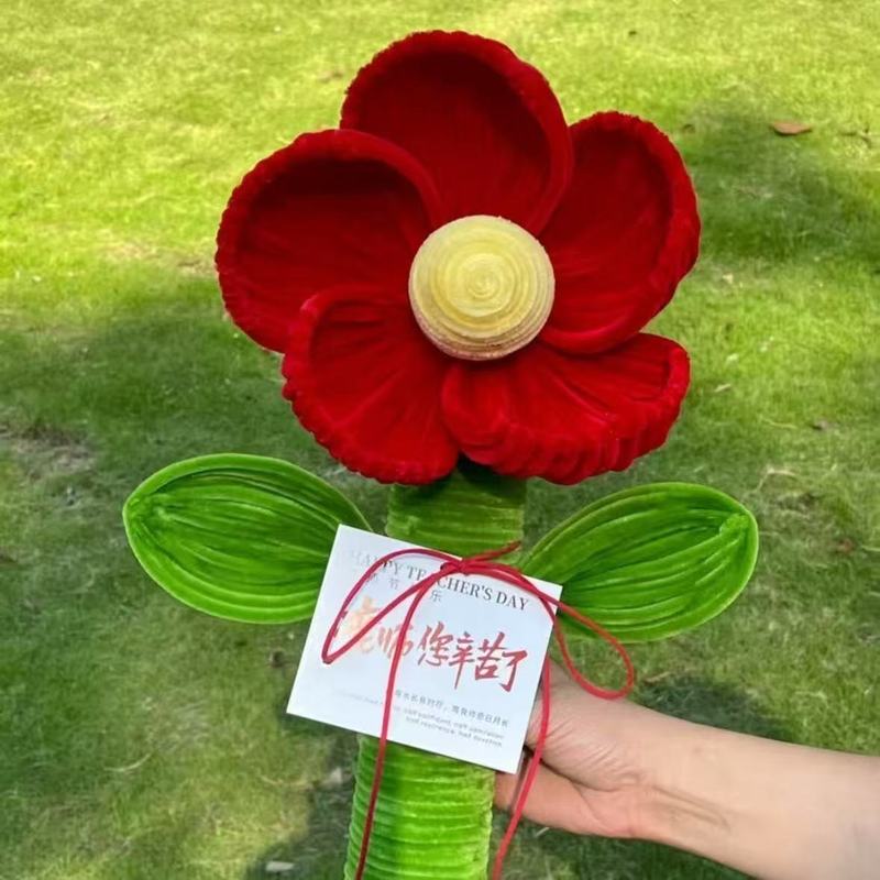 ツイストスティック ぽっちゃり巨大ひまわりツイスト DIY ブーケ 手作り素材パッケージ 卒業シーズンの花を一気に獲得|undefined