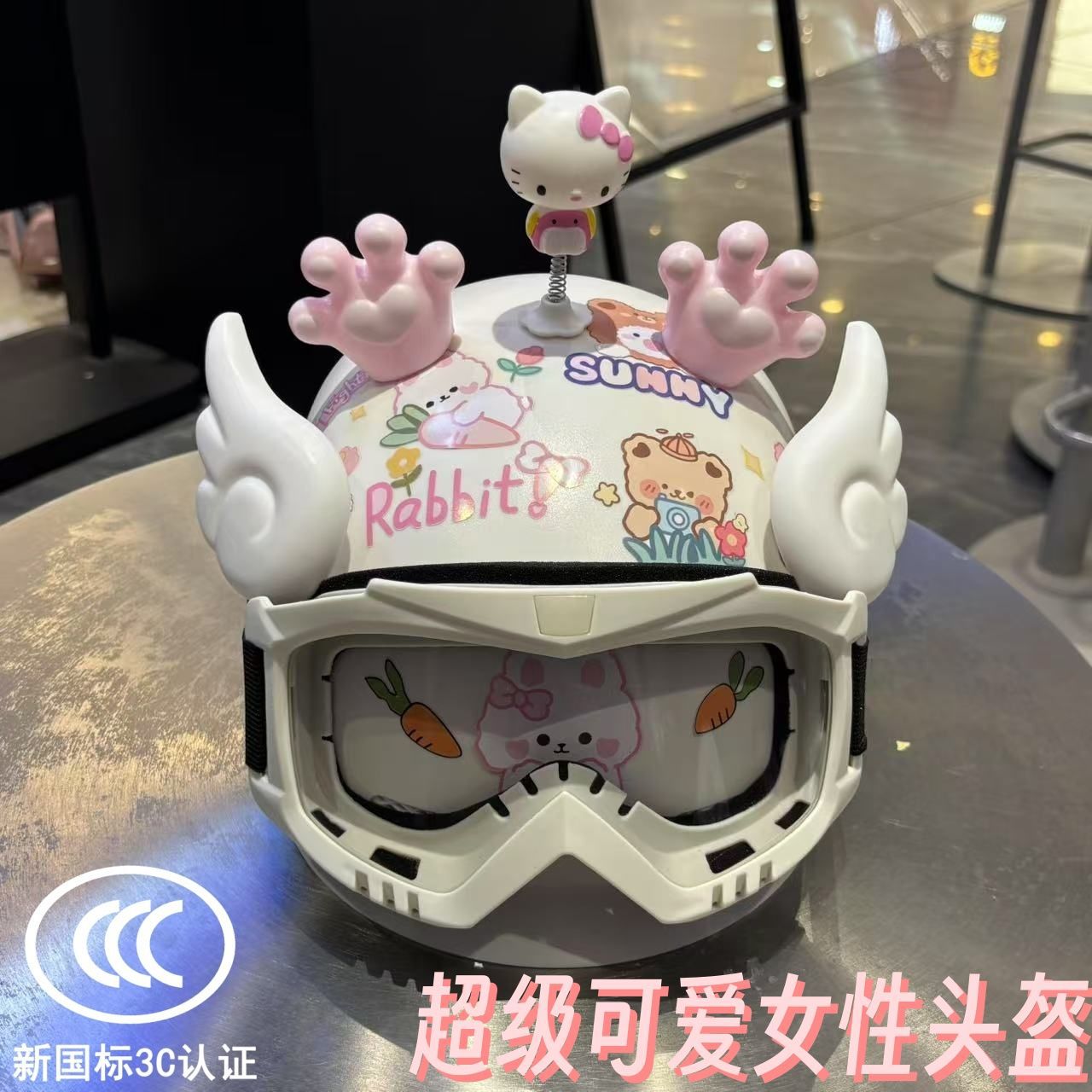 Adult 3C New National Standard Certified Women's Safety Helmet Electric Vehicle Breathable and Lightweight Four-Season Universal Protective Anti-Fall Helmet