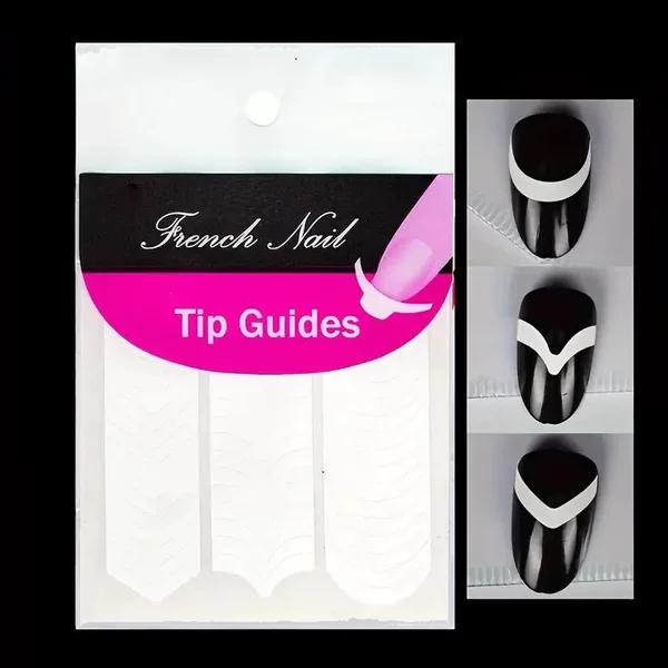 Manicure tools wholesale manicure three-in-one French stickers smile stickers 48 stickers/piece French Nail Stickers supplies