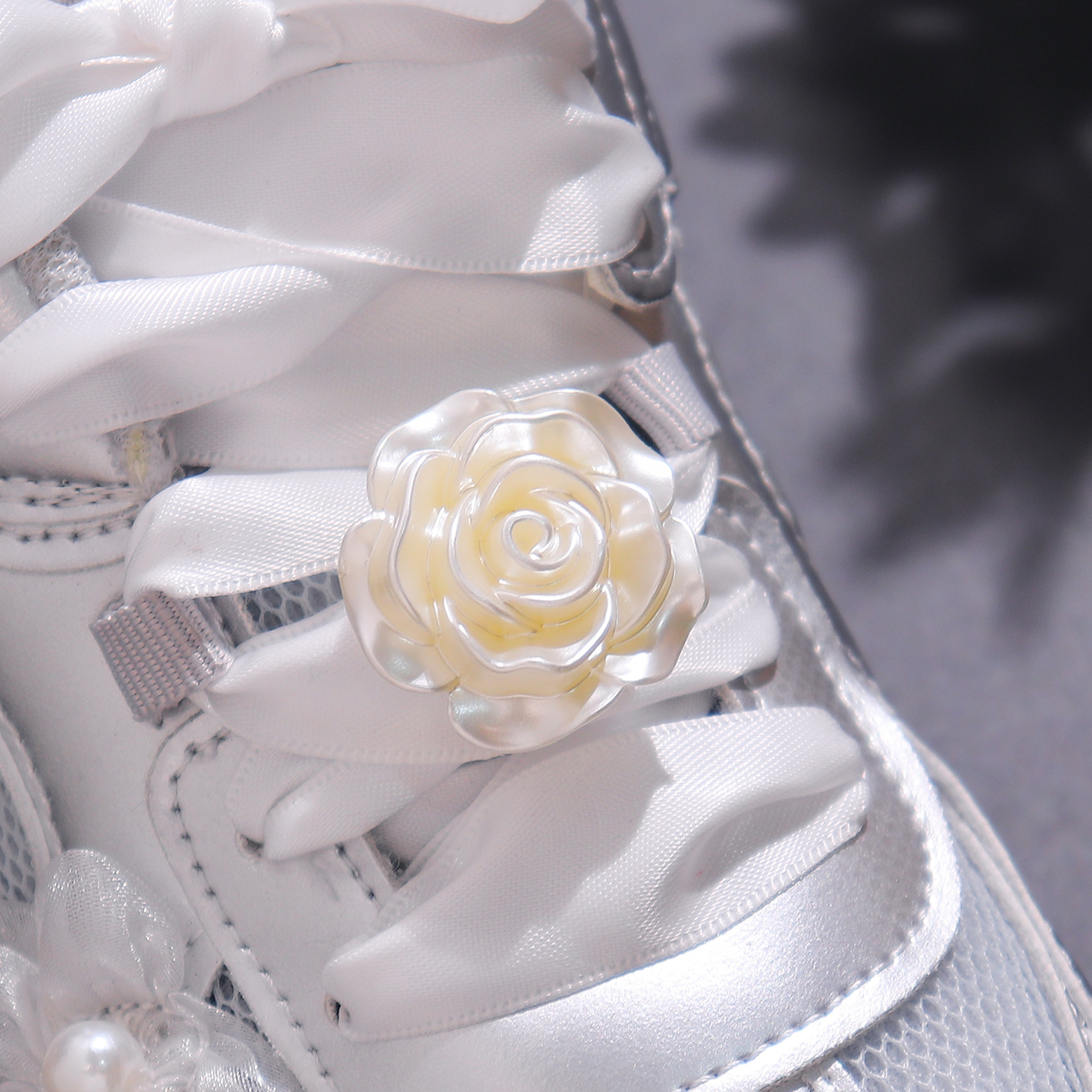 Coreano oso de cristal flor accesorios superiores zapatos de alto nivel de flores de formación zapatos DIY botones superiores