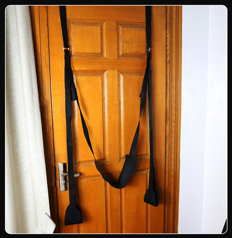 Adult Bed Restraint Set with Handcuffs and Nipple Clamps, Black Metal and Neoprene — detail image 23