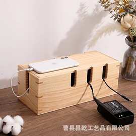 跨境木框箱无盖大号桌面收纳箱创意实木工具箱杂物储物整理箱手提
