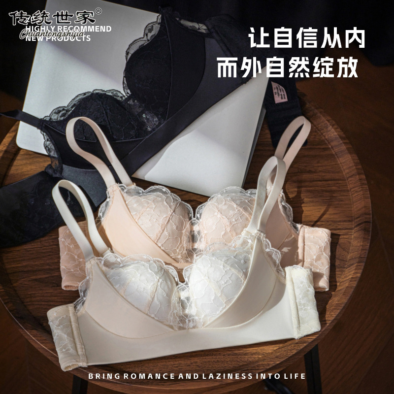 Sexy Lace Lingerie for Women with Small Busts, Enhancing and Gathering Side Breasts, Comfortable Push-Up Bra, Anti-Sagging, Wireless Bra Sexy Lace Lingerie for Women with Small Busts, Enhancing and Gathering Side Breasts, Comfortable Push-Up Bra, Anti-Sagging, Wireless Bra