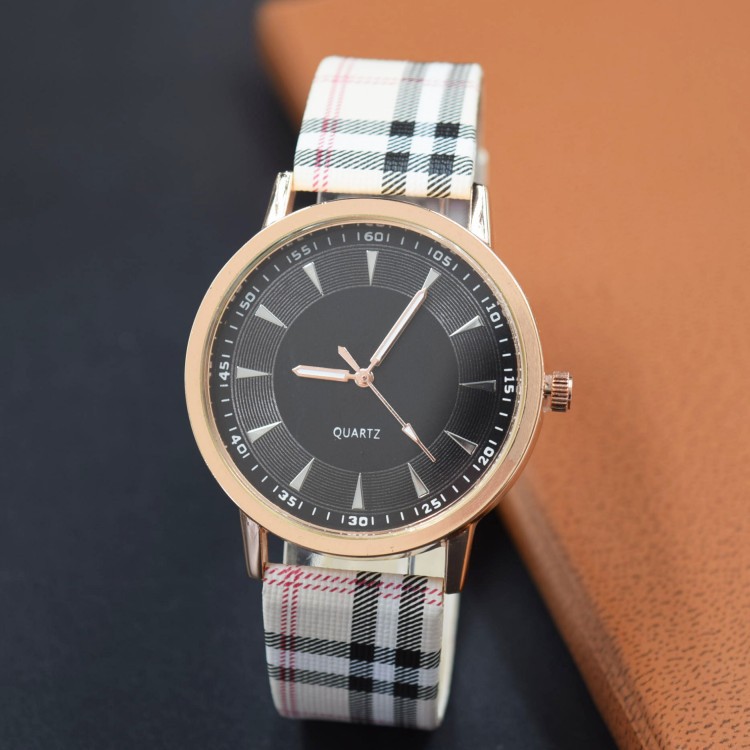 Factory wholesale fashion Scottish grid student watch casual cloth…