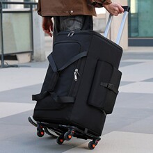 大容量可拆卸拉杆箱包装备折叠行李包旅行包轻便轮子包跨境大背包
